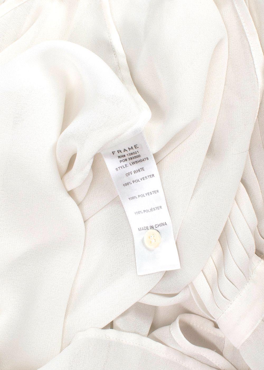 Frame Fluted Sleeve Detailed White Shirt