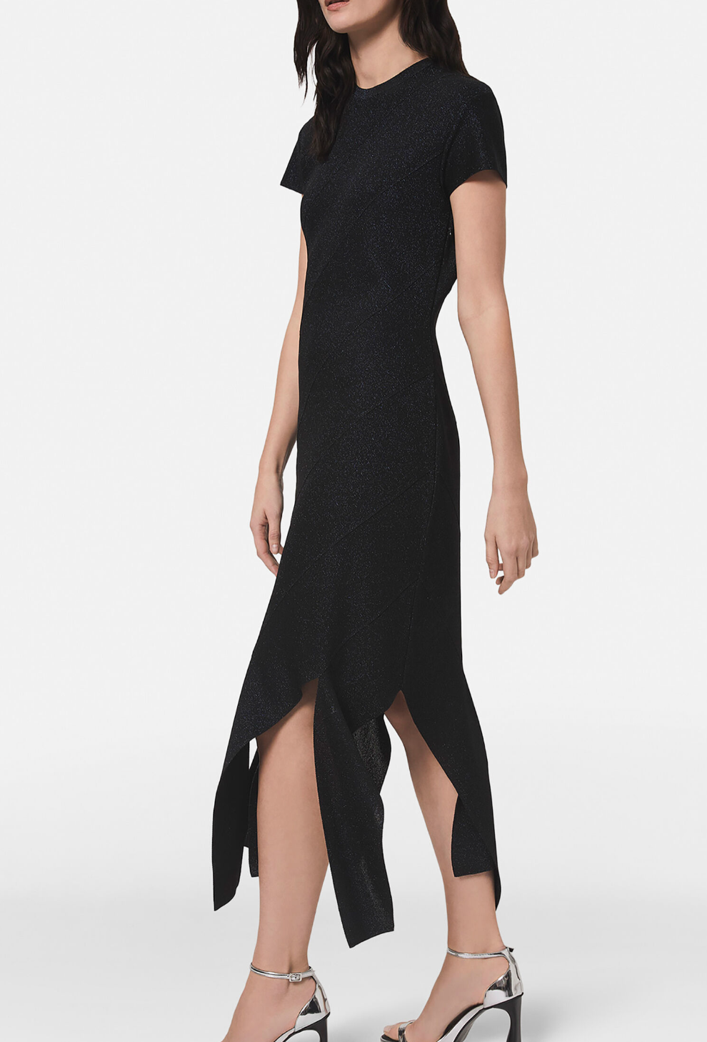 Stella McCartney Lurex Rib Knit Midi Dress