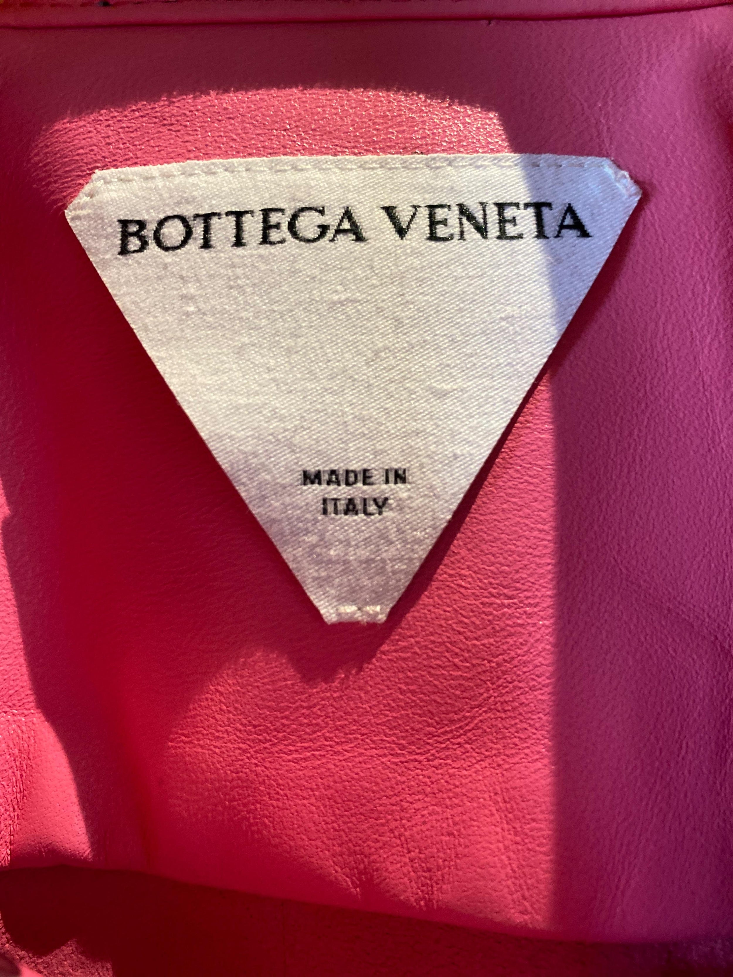 bubblegum pink leather shirt-jacket