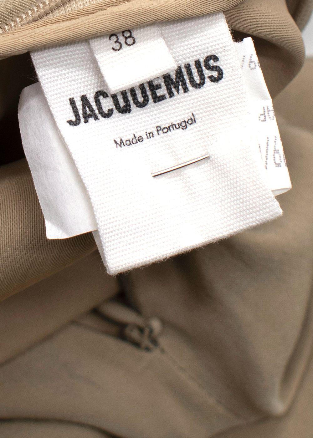 Jacquemus Khaki 'La Robe Soffio' Mini Dress