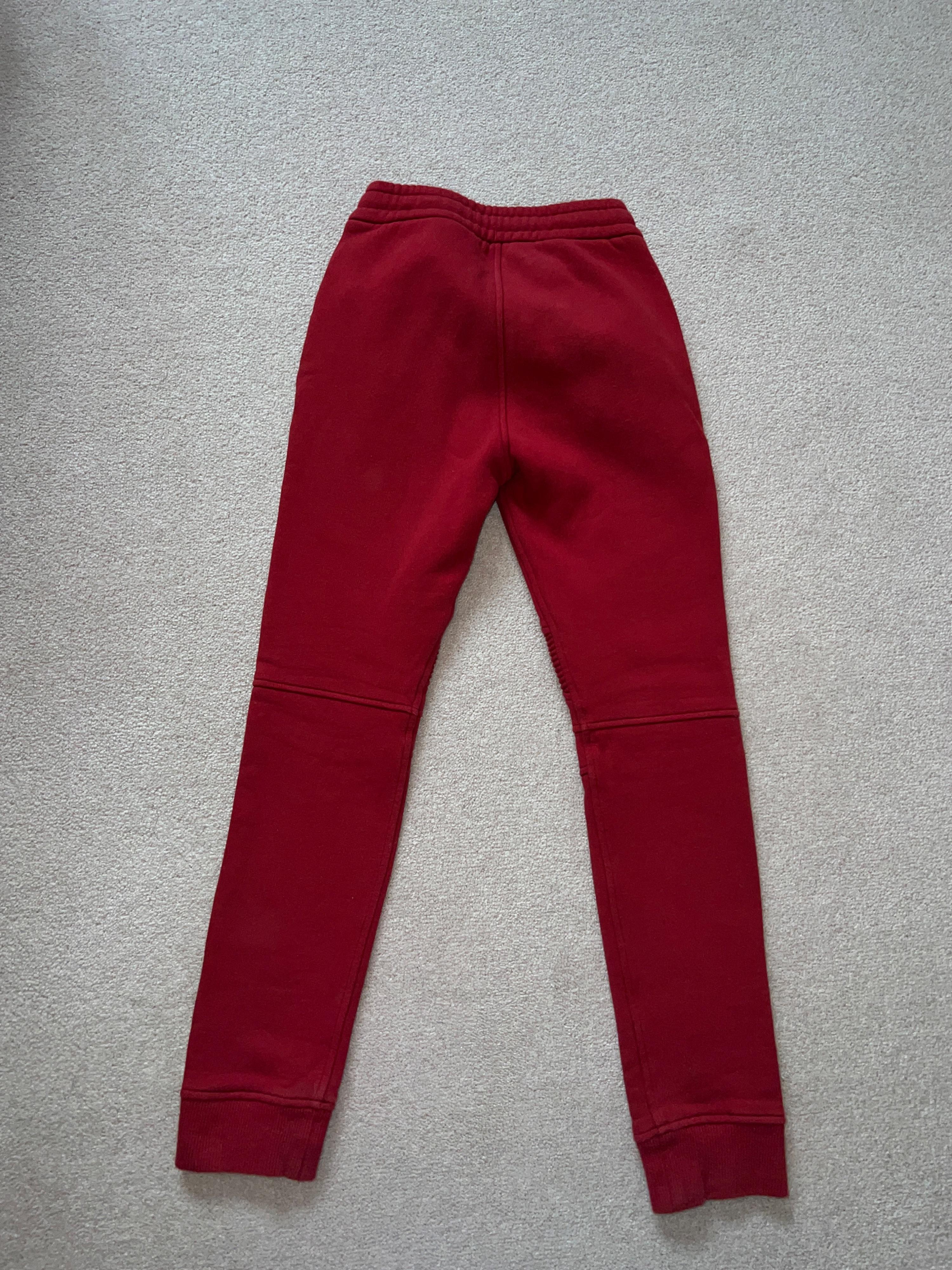 Red Cotton Jogger Trousers