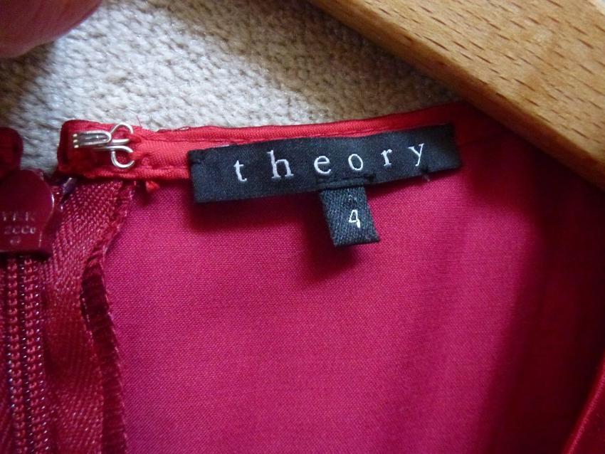 Theory red satin dress