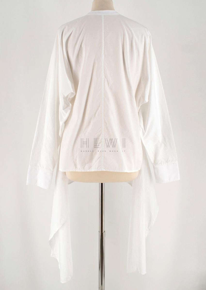 Tome White Tie Black Blouse