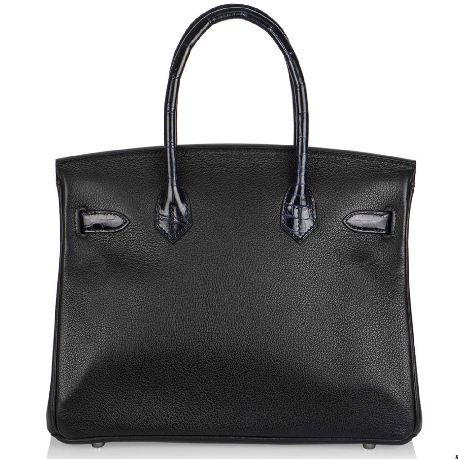 Bleu Marine & Noir Lisse Birkin Touch 30 PHW