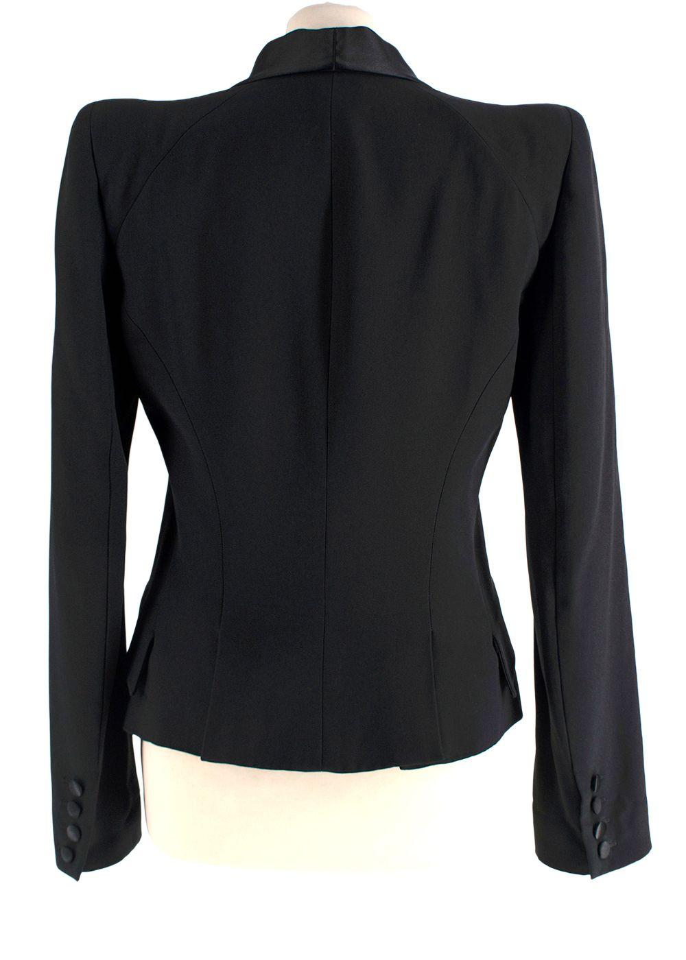 Alexander McQueen Black Blazer with Gold Button Fastening