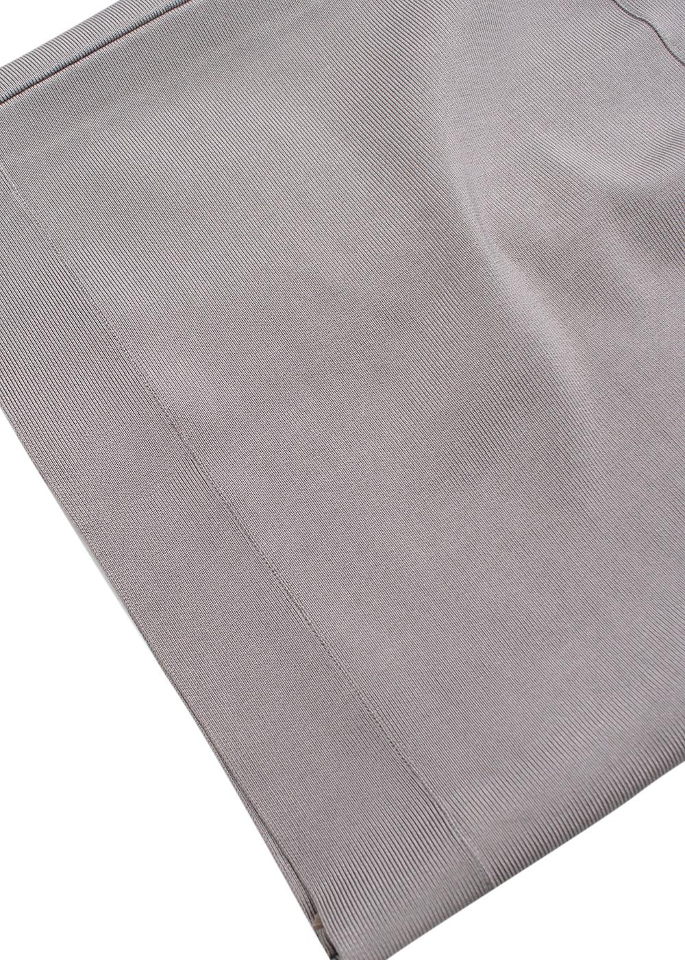Dove Grey Stretch Knit Bandage Skirt