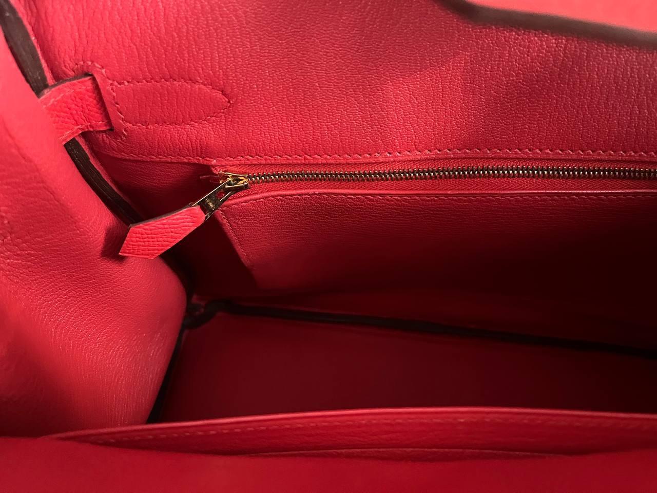Hermes Birkin 30 Retourne in Rouge Tomate Epsom Leather with Gold Hardware