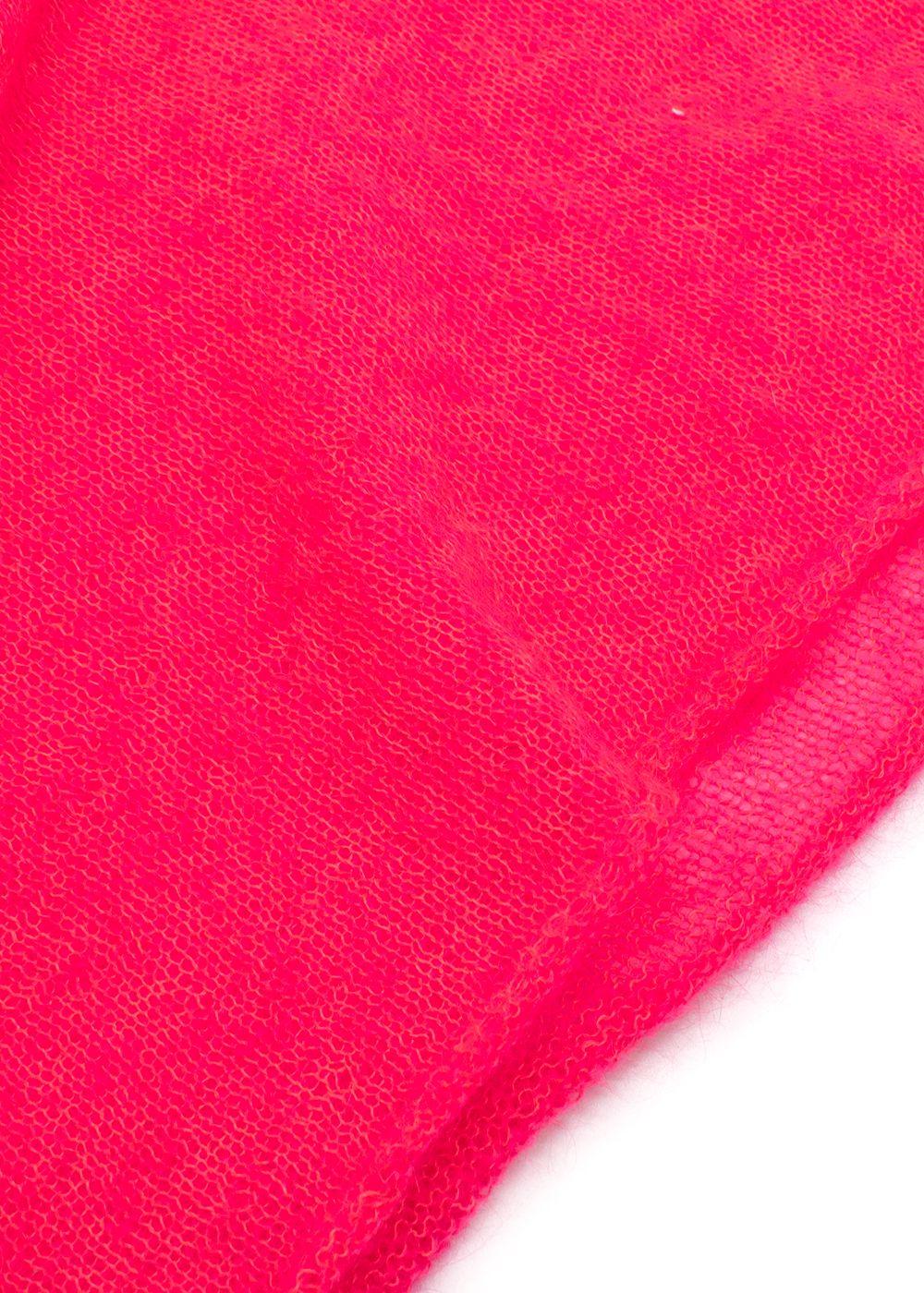 Raey Neon Pink Open Knit Mohair And Wool-Blend Jumper