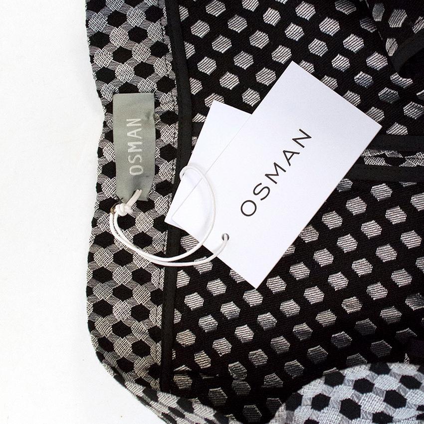Osman black and silver honeycomb trousers