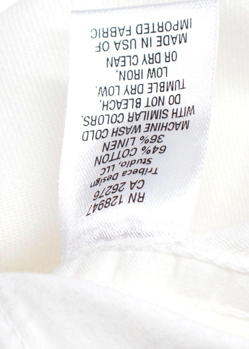 Nili Lotan White Cargo Trousers