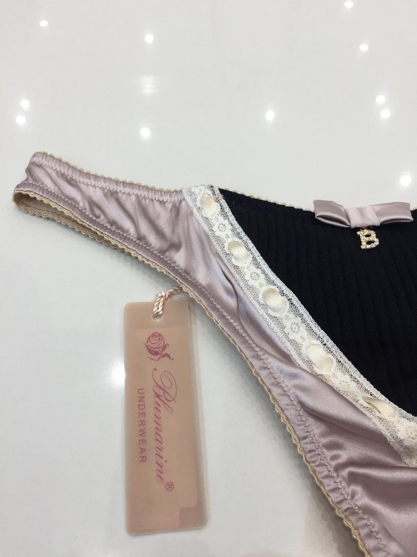 Blumarine Lilac Silk Thong