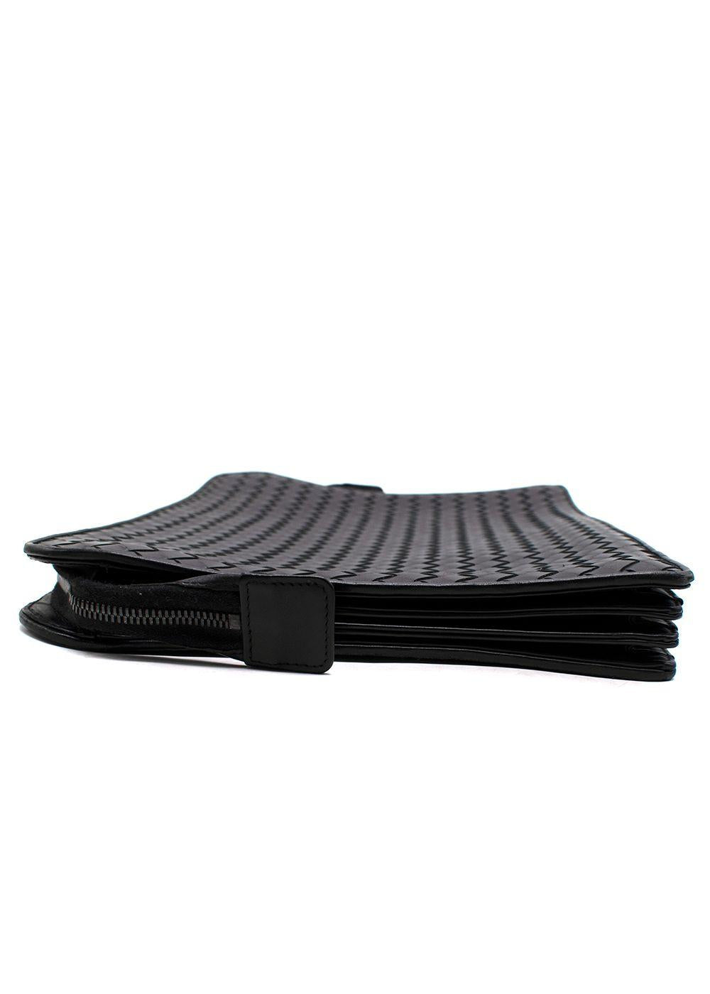 Bottega Veneta Black Large Pochette/document holder