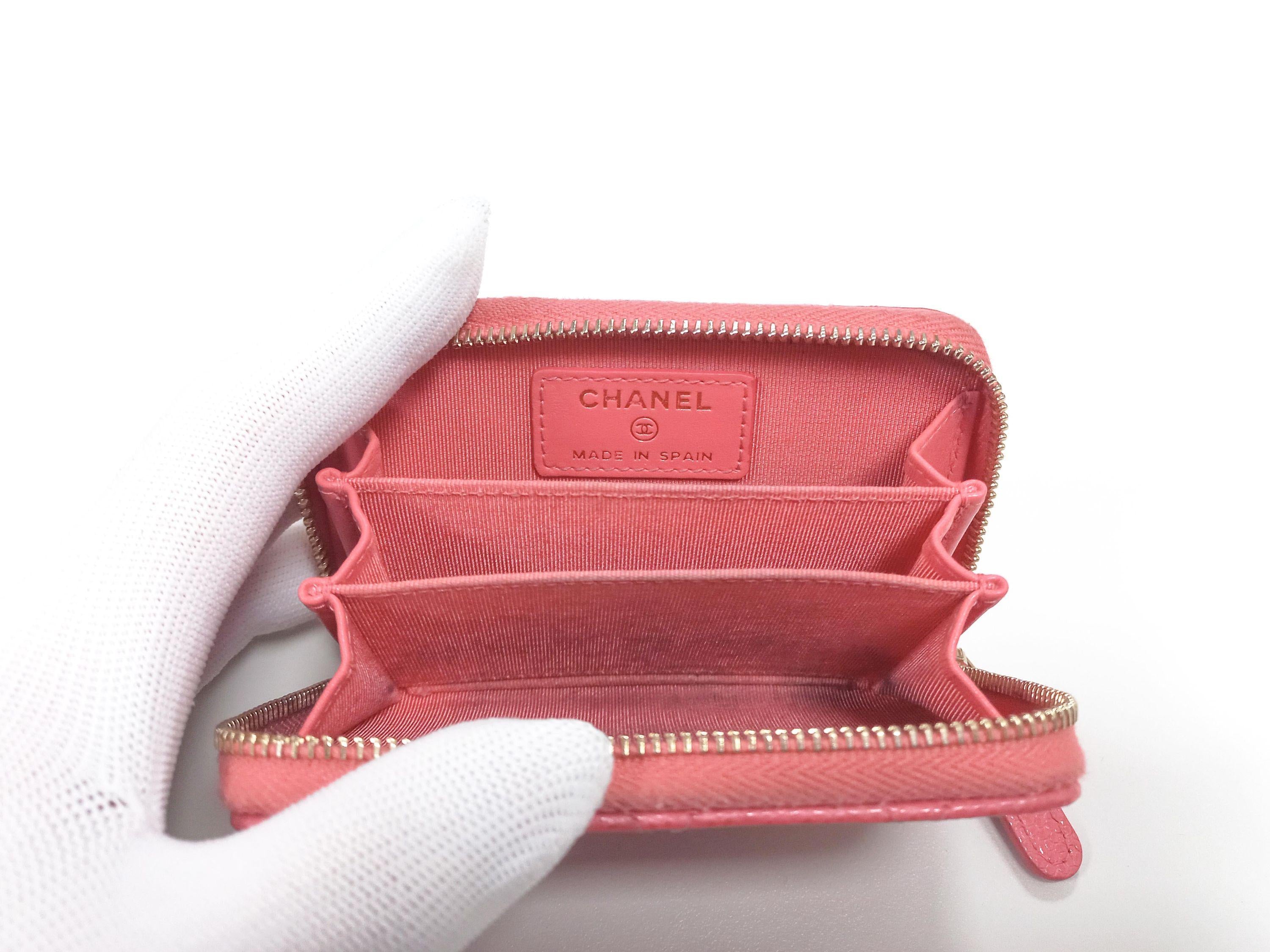 Pink Caviar Quilted Zipped Wallet