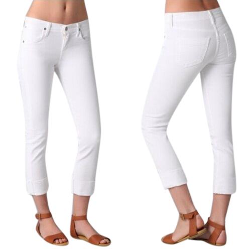 Citizens of Humanity Dani White Cropped Straight Leg Jeans