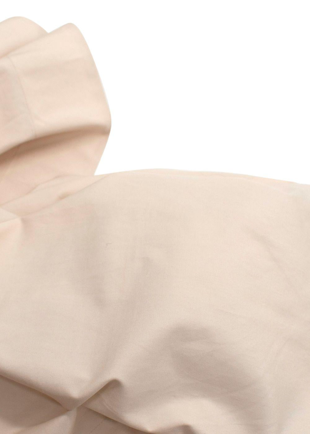 Alaia Beige Poplin Drawstring Waist Sleeveless Shirt