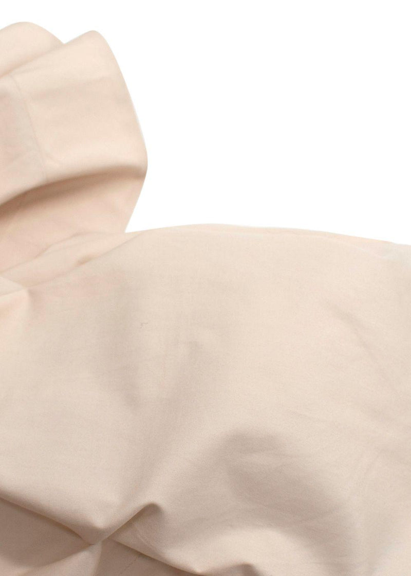 Alaia Beige Poplin Drawstring Waist Sleeveless Shirt