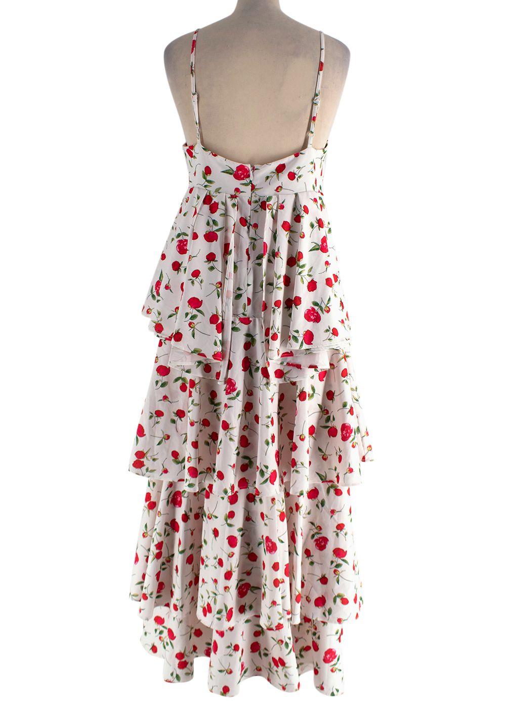 Dodo Bar Or Rose Print Tiered Midi Dress
