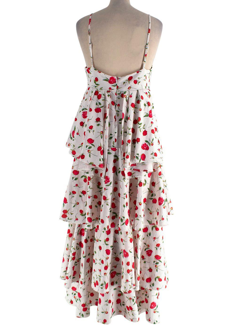 Dodo Bar Or Rose Print Tiered Midi Dress