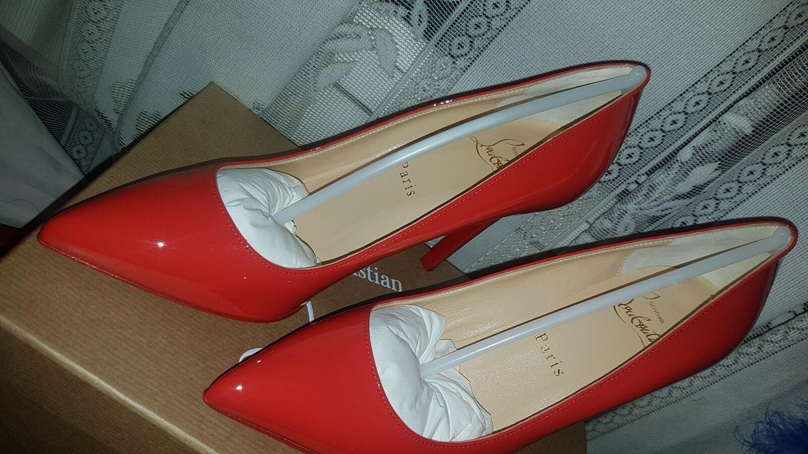 Christian Louboutin Pigalle 100 red patent leather pumps