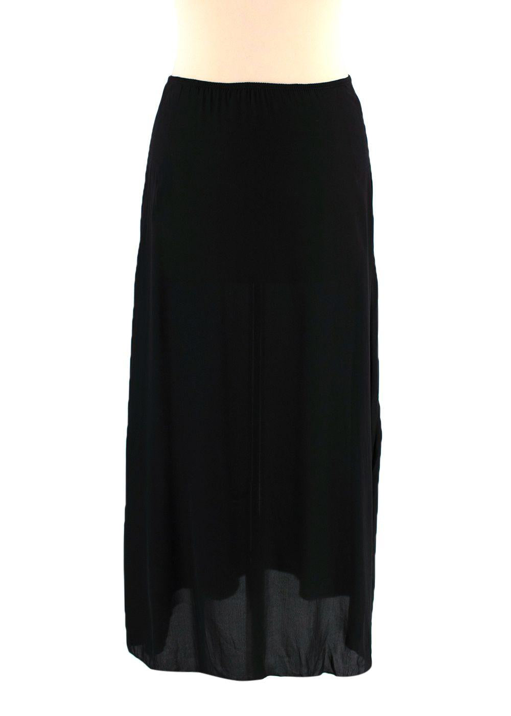Dior Mesh Knit Black & Raspberry Midi Skirt