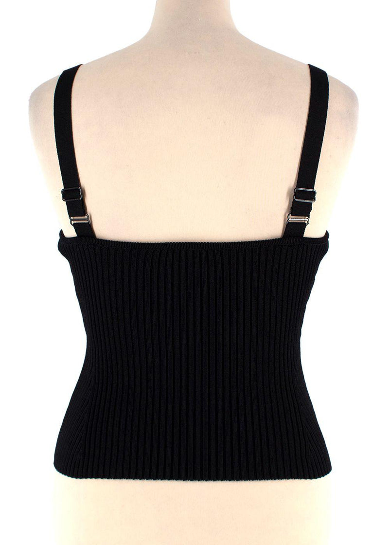 Magda Butrym Black Knitted Bustier Top
