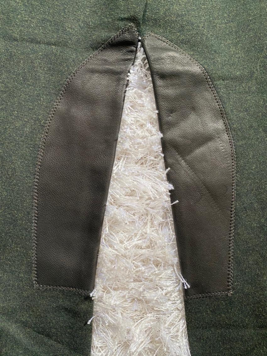 McQ Khaki Leather trimmed Leggings