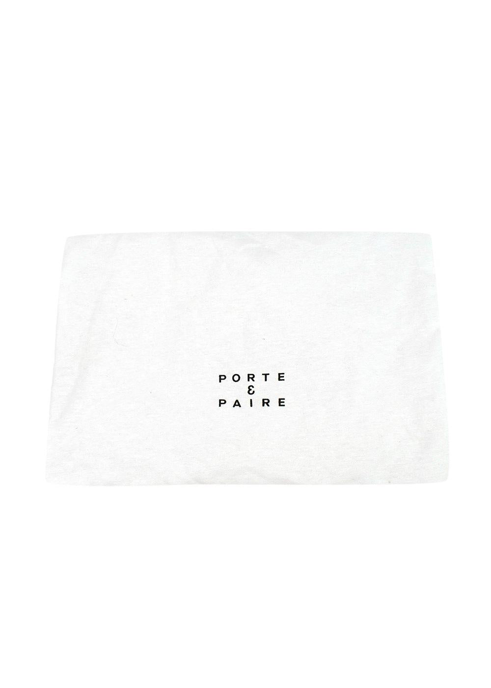 Porte & Paire Black Leather Mules