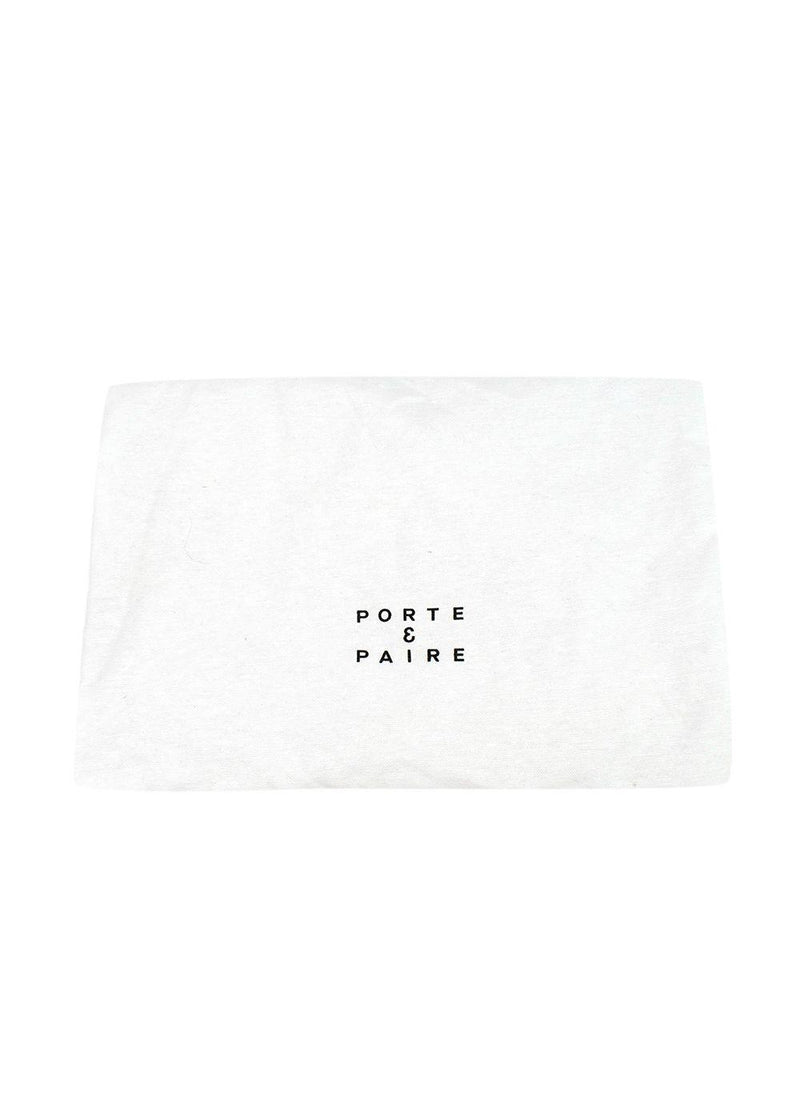 Porte & Paire Black Leather Mules