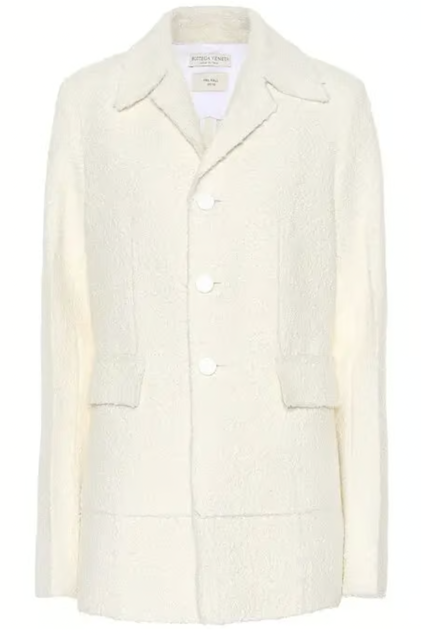 Bottega Veneta Cream Tweed Jacket