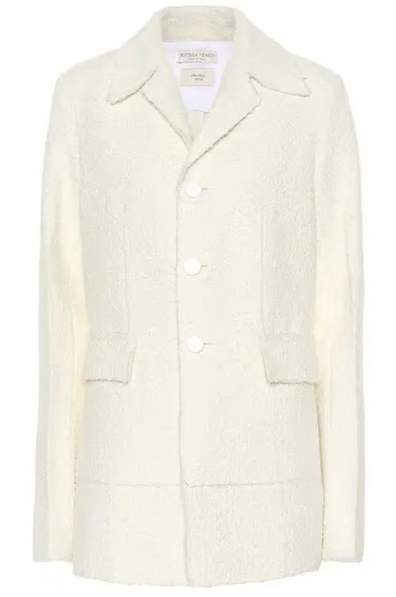 Bottega Veneta Cream Tweed Jacket