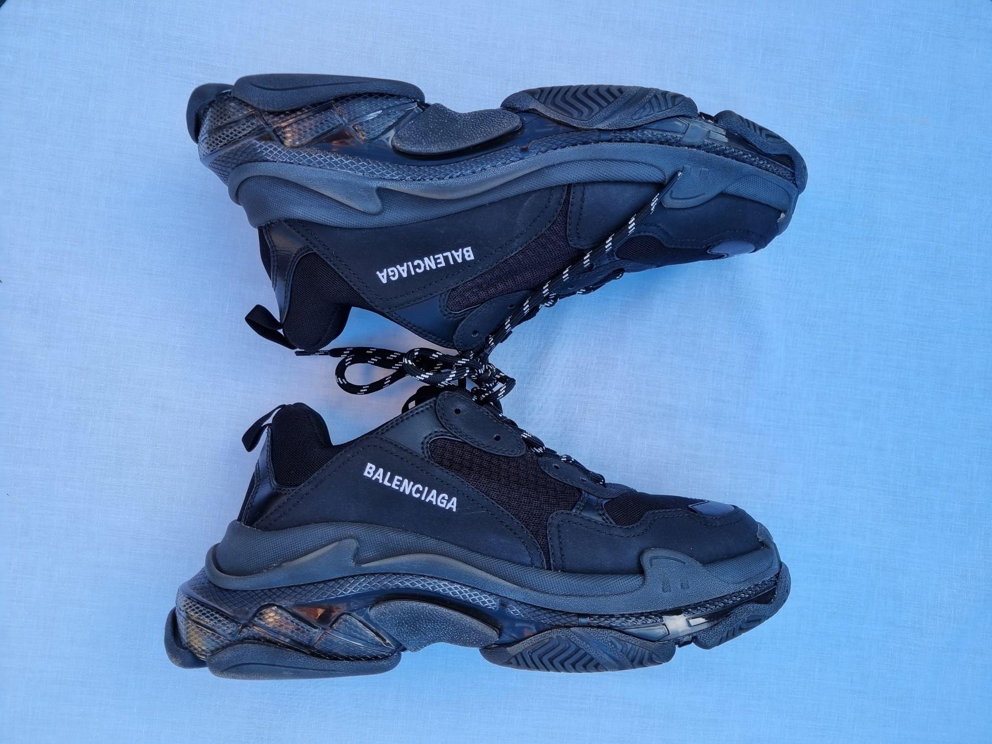 Black Triple S Chunky Sneakers