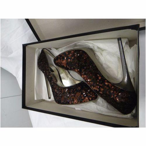 Dolce&Gabbana brown sequinned pumps