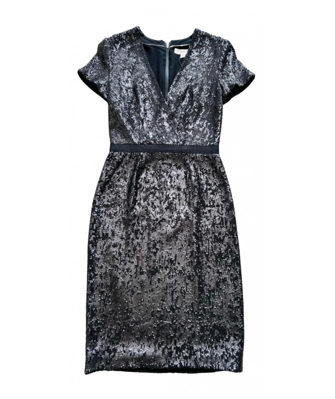 black sequinned crossover dress
