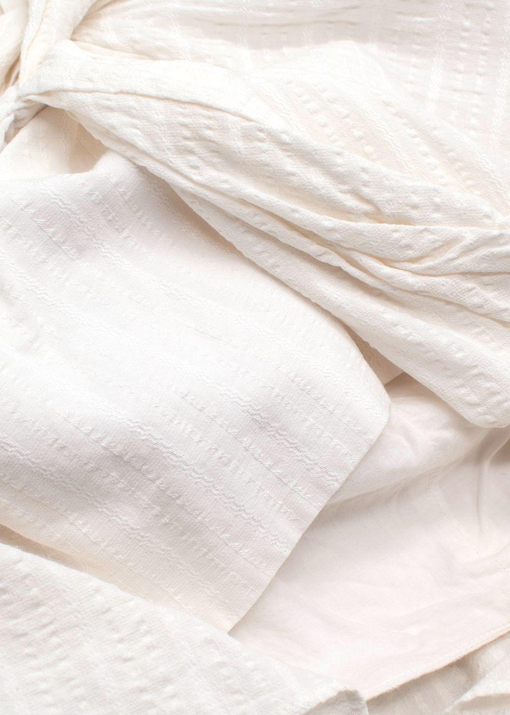 Jacquemus White 'La Riviera'  Textured Mini Dress