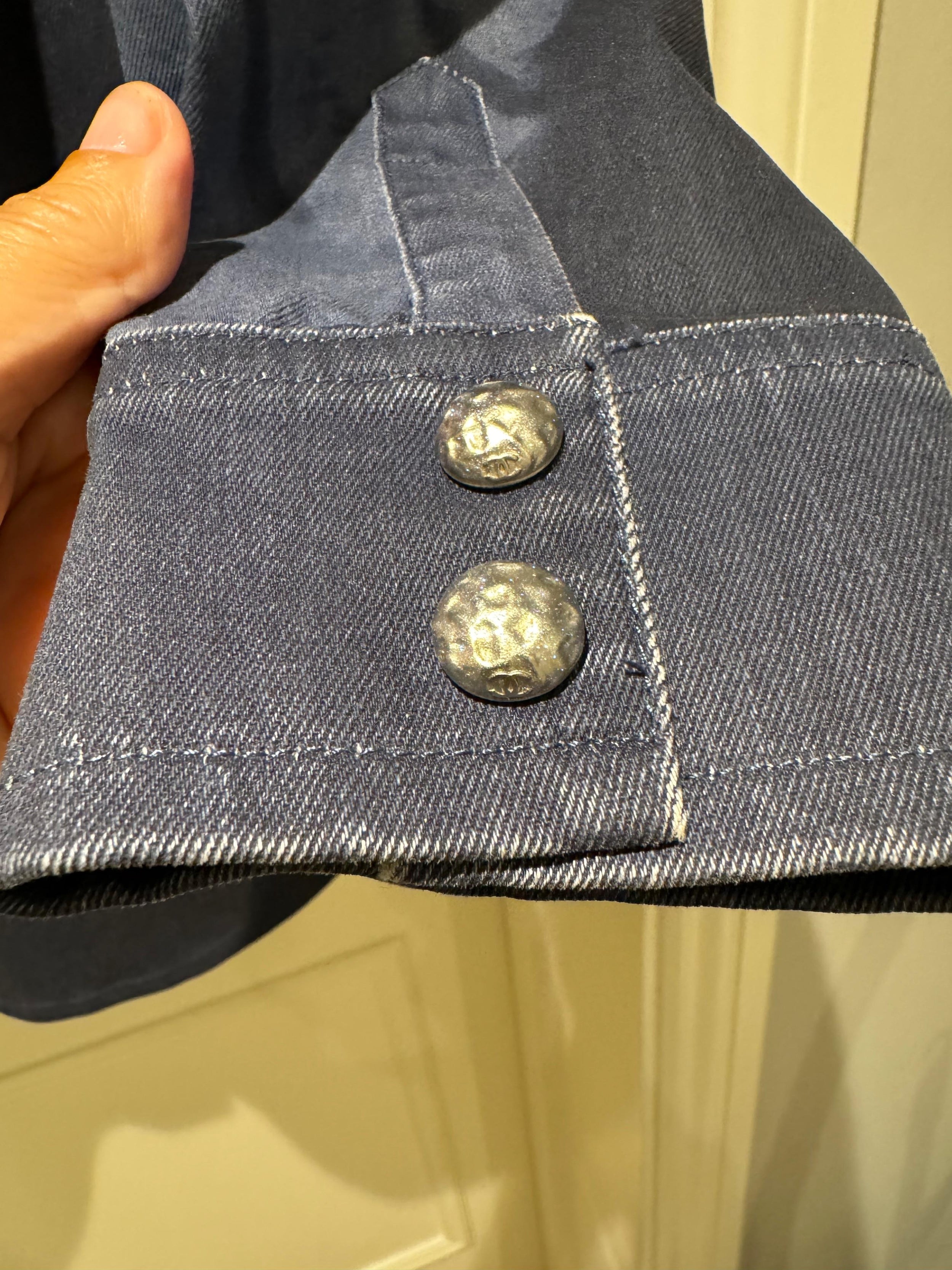 Chanel Blue Denim Shirt with CC Embossed Buttons · HEWI