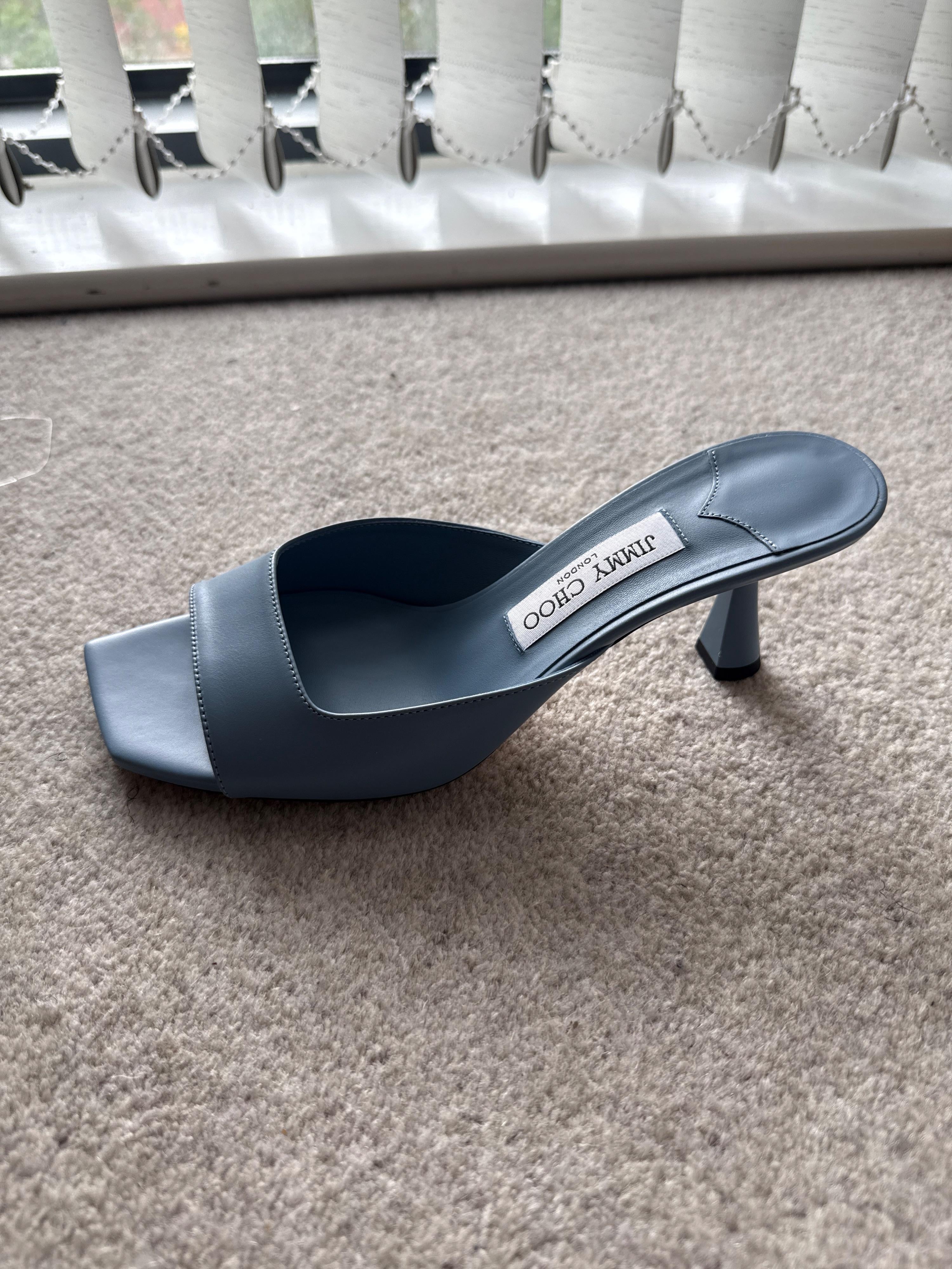 Jimmy Choo Skye 70 Mules in Blue
