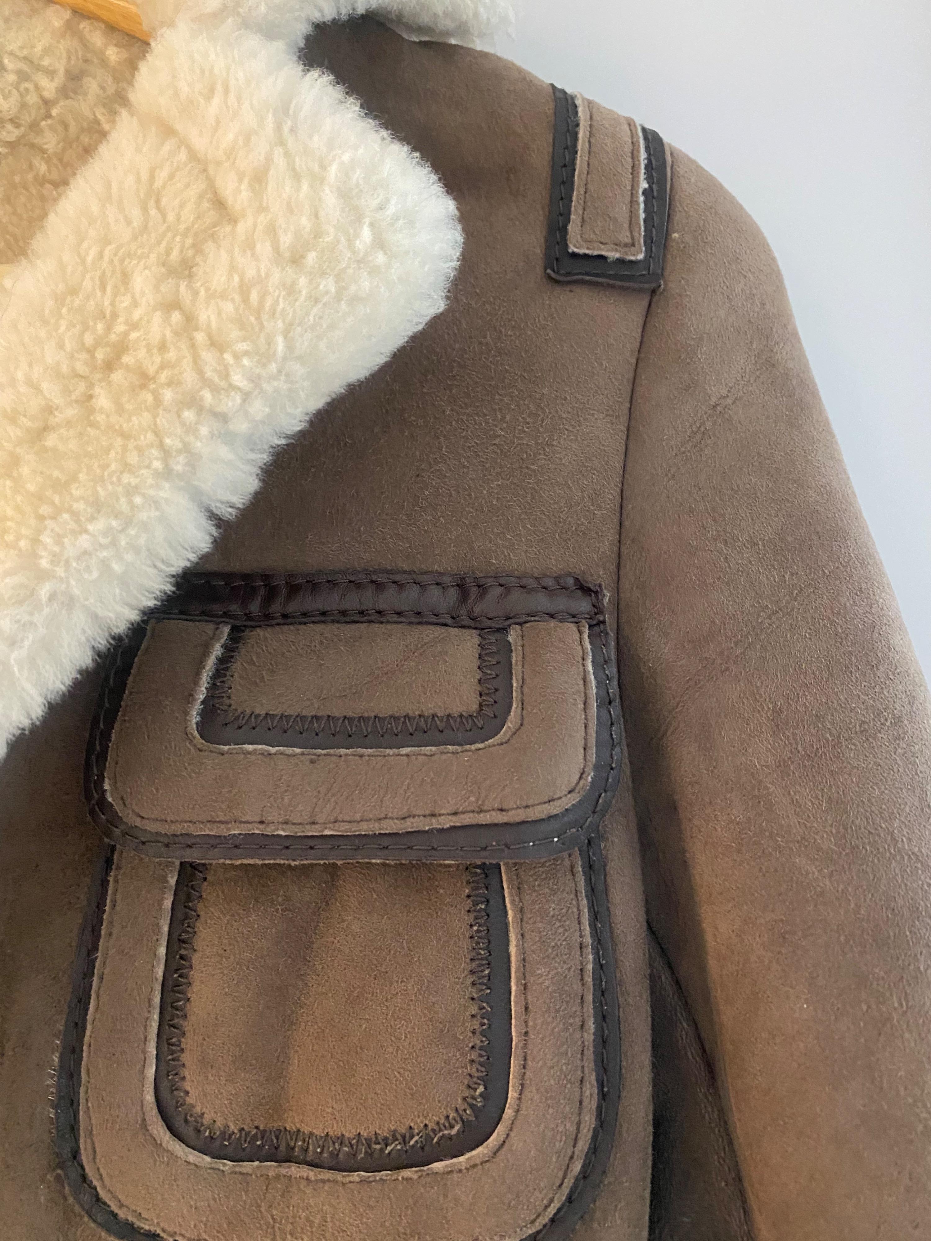 Brown Leather & Shearling Jacket