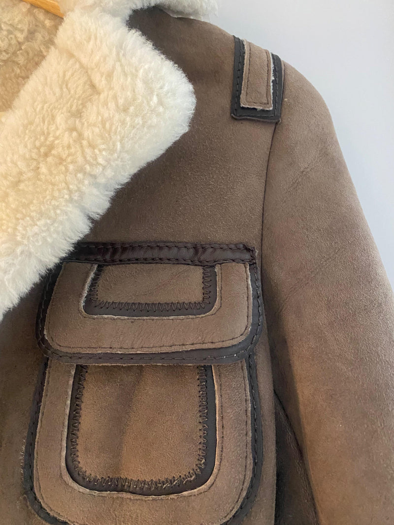 Brown Leather & Shearling Jacket