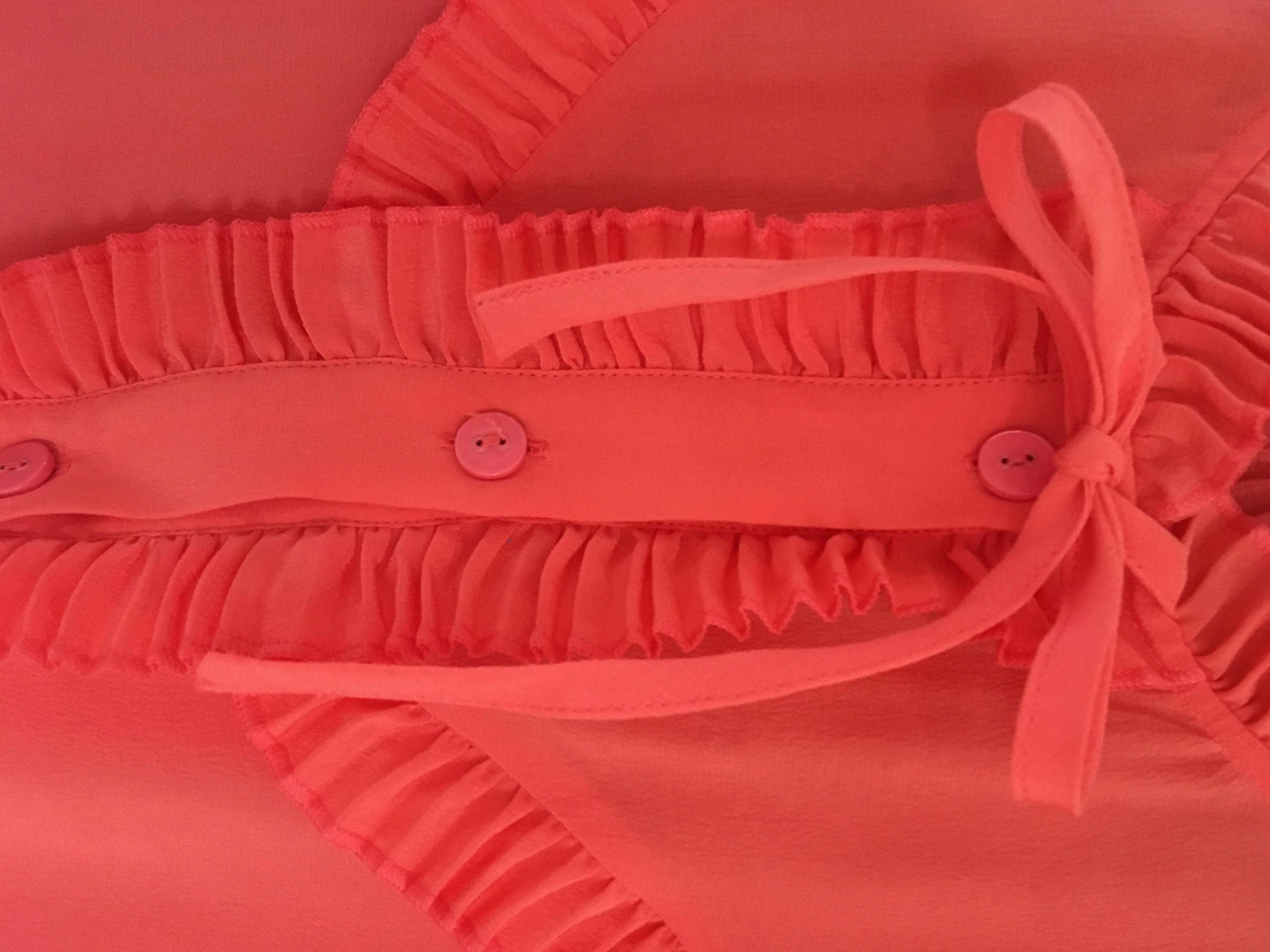 Paul Smith Coral Silk Crepe Shift Dress