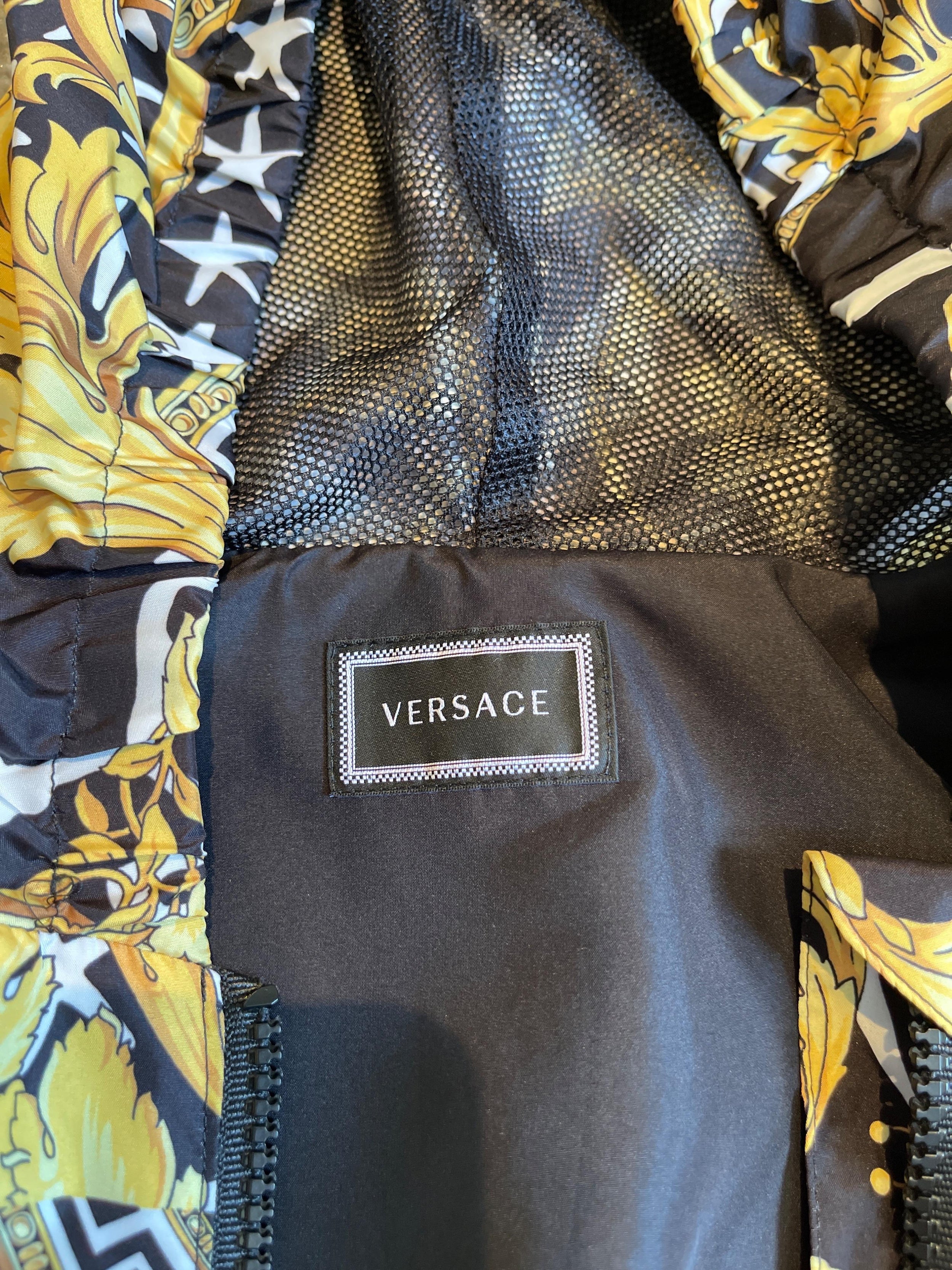 Baroque Print Hooded Jacket