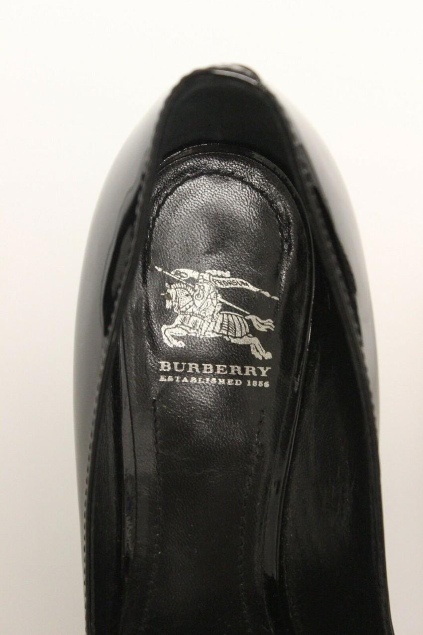 Burberry Patent Leather Mini Stud Platform Pump