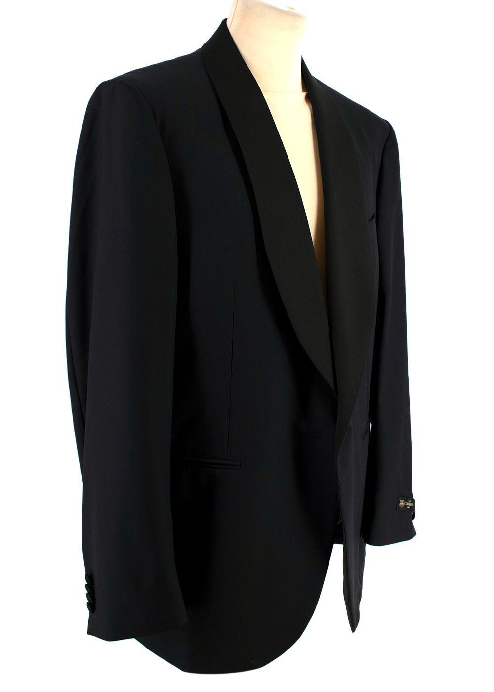 Corneliani Black Extra Fine Wool Single Breasted Suit