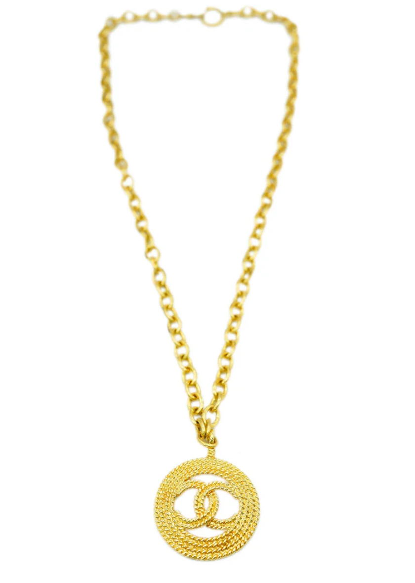 Chanel Coco Gold Metal CC Necklace