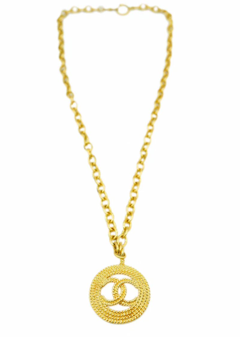 Chanel Coco Gold Metal CC Necklace