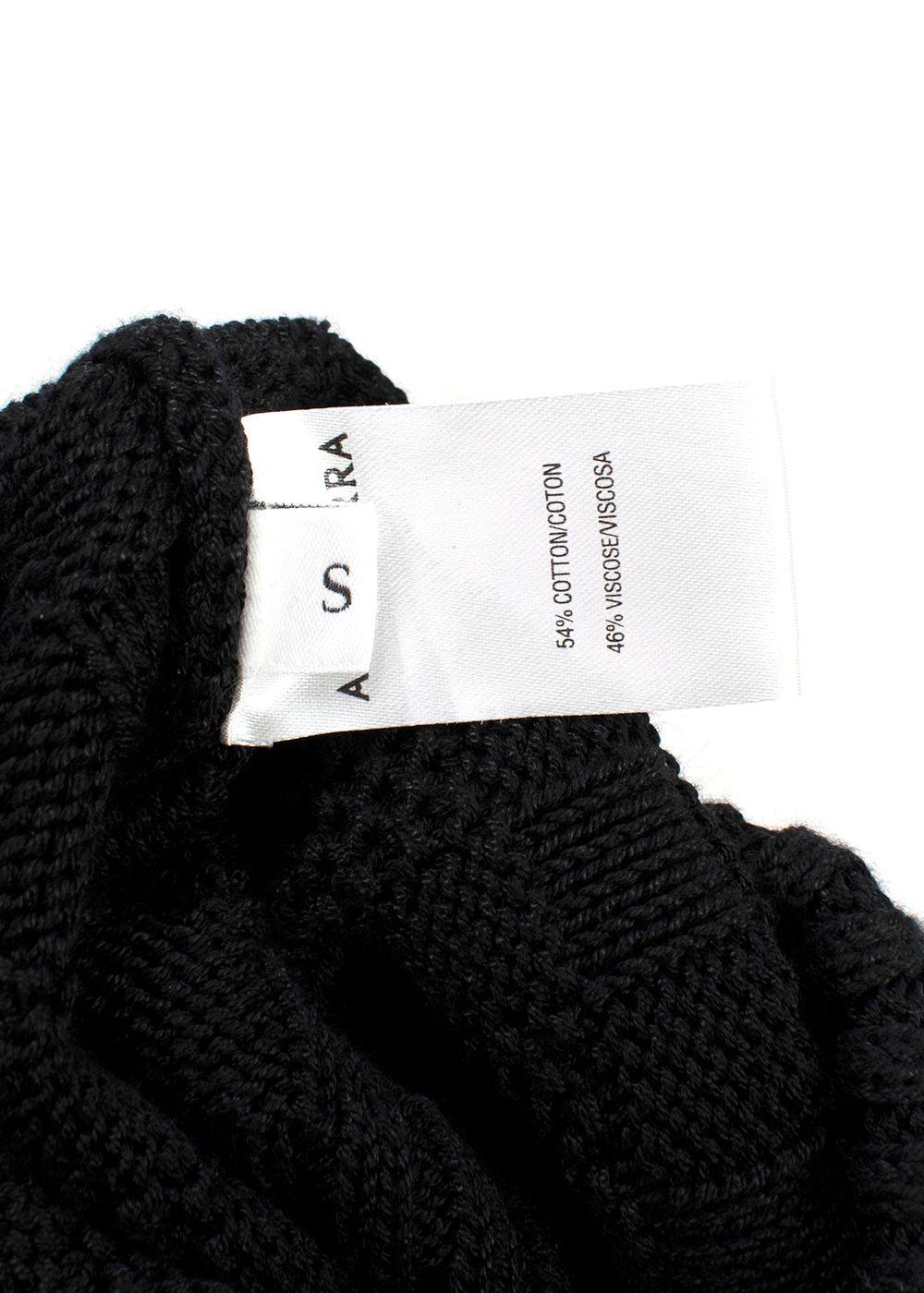 Altuzarra Black Knitted Button Down Midi Skirt