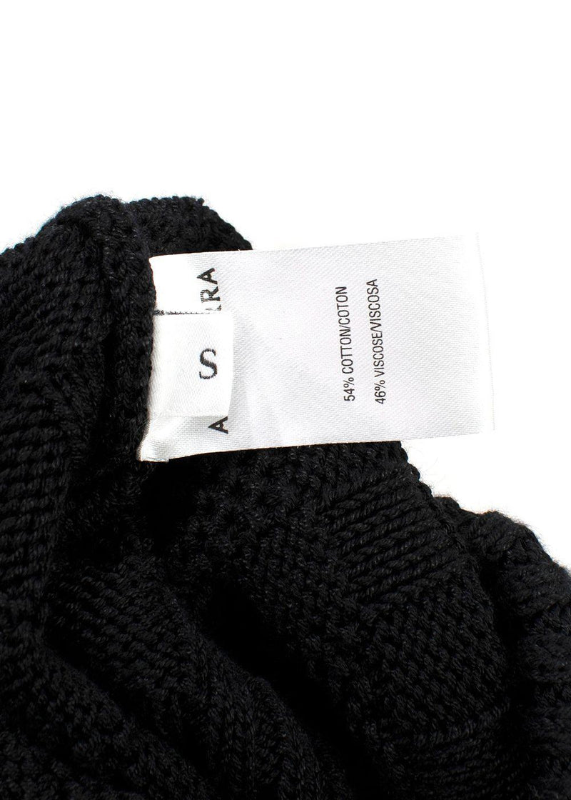 Altuzarra Black Knitted Button Down Midi Skirt