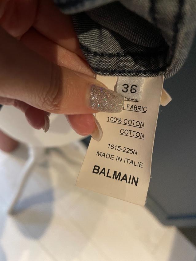 Balmain Faded Wash Military Denim Vest