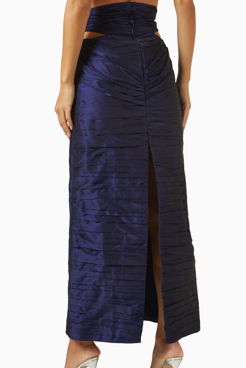 Sandra Mansour Méditerranéenne Draped Maxi Skirt in Taffeta