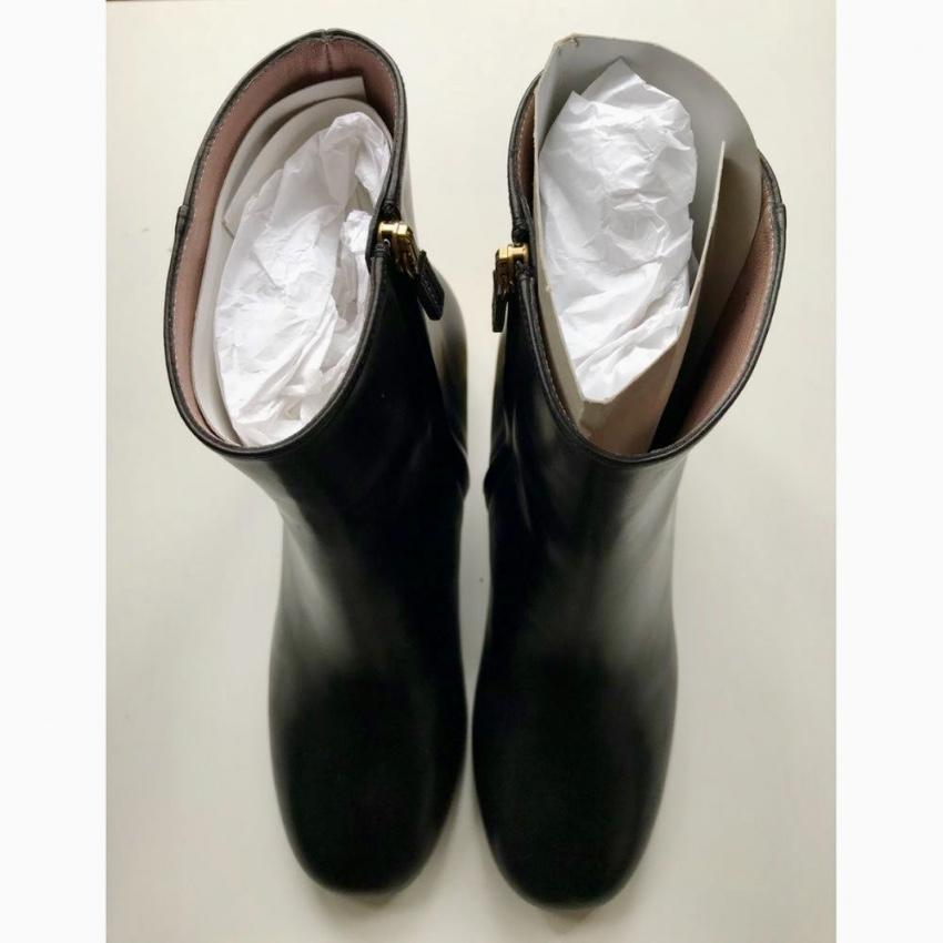 Gucci Black Leather Arielle Ankle Boots
