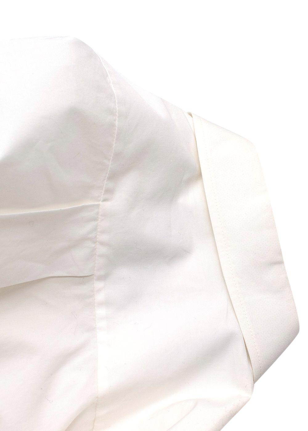 Celine White Collared Cotton Shirt